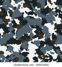 Mud and snow seamless camo texture vector