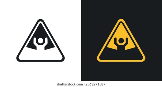 Mud warning sign pack for app and website ui designs.