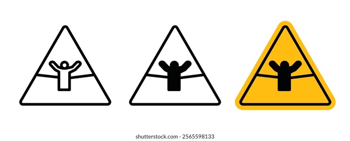 Mud warning sign vector in black and yellow colors