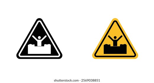 Mud warning signs vector graphic pack