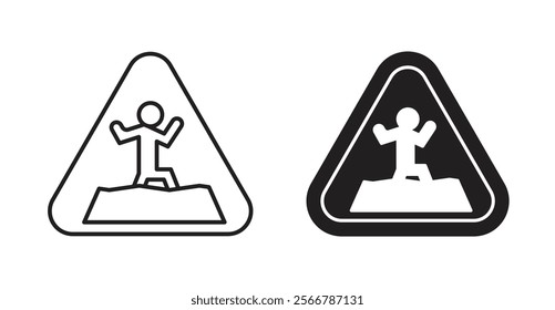 Mud warning signs vector illustration pack