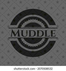 Muddle Dark Icon Or Emblem. Vector Illustration. Detailed. 