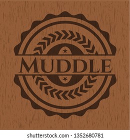 Muddle wooden emblem