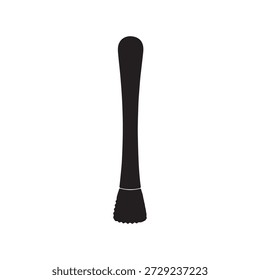 Muddler silhouette vector art white background