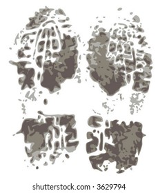 muddy footprints