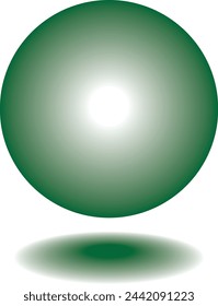 Muddy Green Ball simple vector illustration