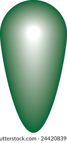 Muddy Green balloon simple vector illustration