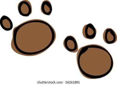 muddy paw print