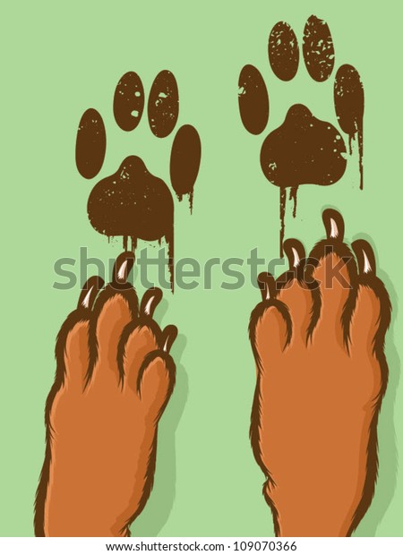 muddy paw prints
