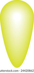 Muddy Yellow Balloon simple vector illustration