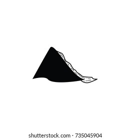 mudflow disaster icon on white background