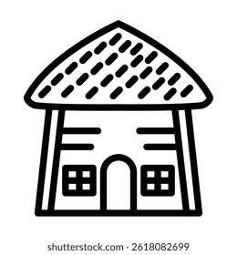 MudHut Vector Line icon design