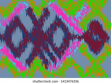 Mudmee silk fabric abstract fabric pattern 