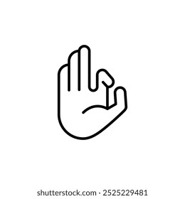 Mudra hand icon. Simple mudra hand icon for social media, app, and web design. Vector illustration