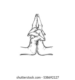 Mudra. Vector hand drawn iilustration. Yoga. Spirituality