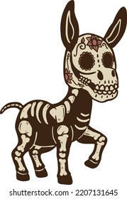 The Muertos Donkey Vector Illustration