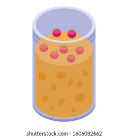 Muesli drink icon. Isometric of muesli drink vector icon for web design isolated on white background