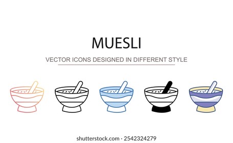 Muesli icon design with white background stock illustration