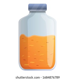 Muesli jar icon. Cartoon of muesli jar vector icon for web design isolated on white background
