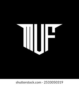 MUF letter logo design with white background in illustrator, vector logo modern alphabet font overlap style, calligraphy designs for logo, Poster, Invitation, etc.