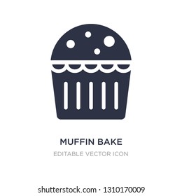 muffin bake icon on white background. Simple element illustration from Food concept. muffin bake icon symbol design.