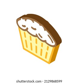 muffin bakery dessert isometric icon vector. muffin bakery dessert sign. isolated symbol illustration