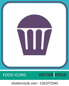 muffin, bakery products. Vector Icon. Simple vector illustration for graphic and web design.