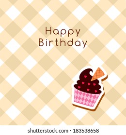 muffin birthday greeting card