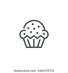 Muffin cake dessert icon, vector illustration