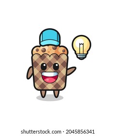 muffin character cartoon getting the idea , cute design