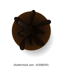 Muffin chocolate cake melted