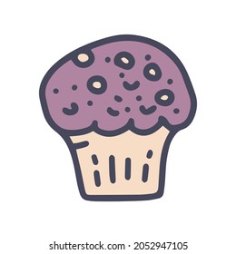 muffin color vector doodle simple icon design