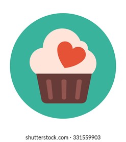 Muffin Colored Vector Illustration
