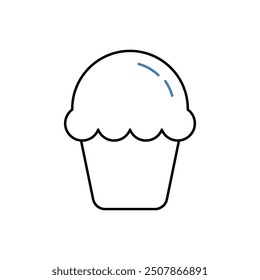 muffin concept line icon. Simple element illustration. muffin concept outline symbol design.