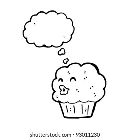 Muffin-Cupcake-Zeichentrickfigur