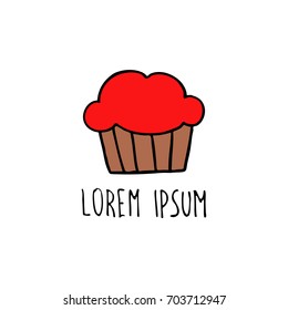 muffin doodle icon