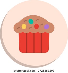 Muffin-Symbol für flache Kreise