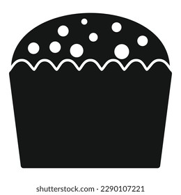 Muffin food icon simple vector. Cake bread. Fresh sweet