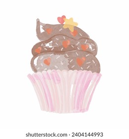 muffin food isolated on white background