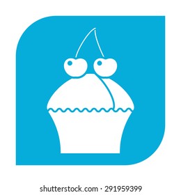 Muffin icon with cherry