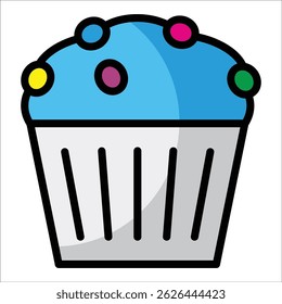 Elemento del icono del muffin para el diseño