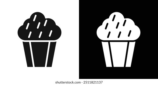 Muffin Icon Flat fill set collection