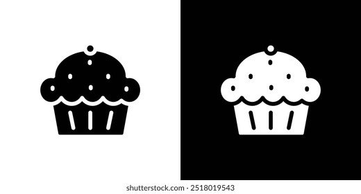Muffin Icon Flat fill set collection