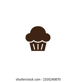 Muffin icon in flat style isolated on white background for logo, web or other project.