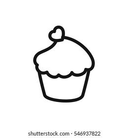 muffin icon illustration isolated vector sign symbol