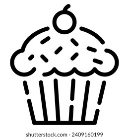 Icono de muffin para web, app, infografía, etc