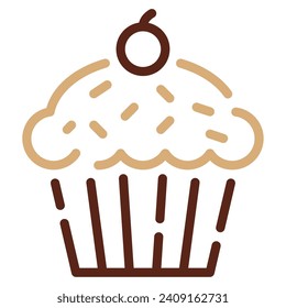 Icono de muffin para web, app, infografía, etc