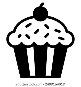 Icono de muffin para web, app, infografía, etc