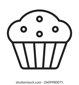 Muffin Icon Line Art Logo set