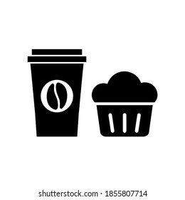 Icono de Muffin, logotipo aislado en fondo blanco